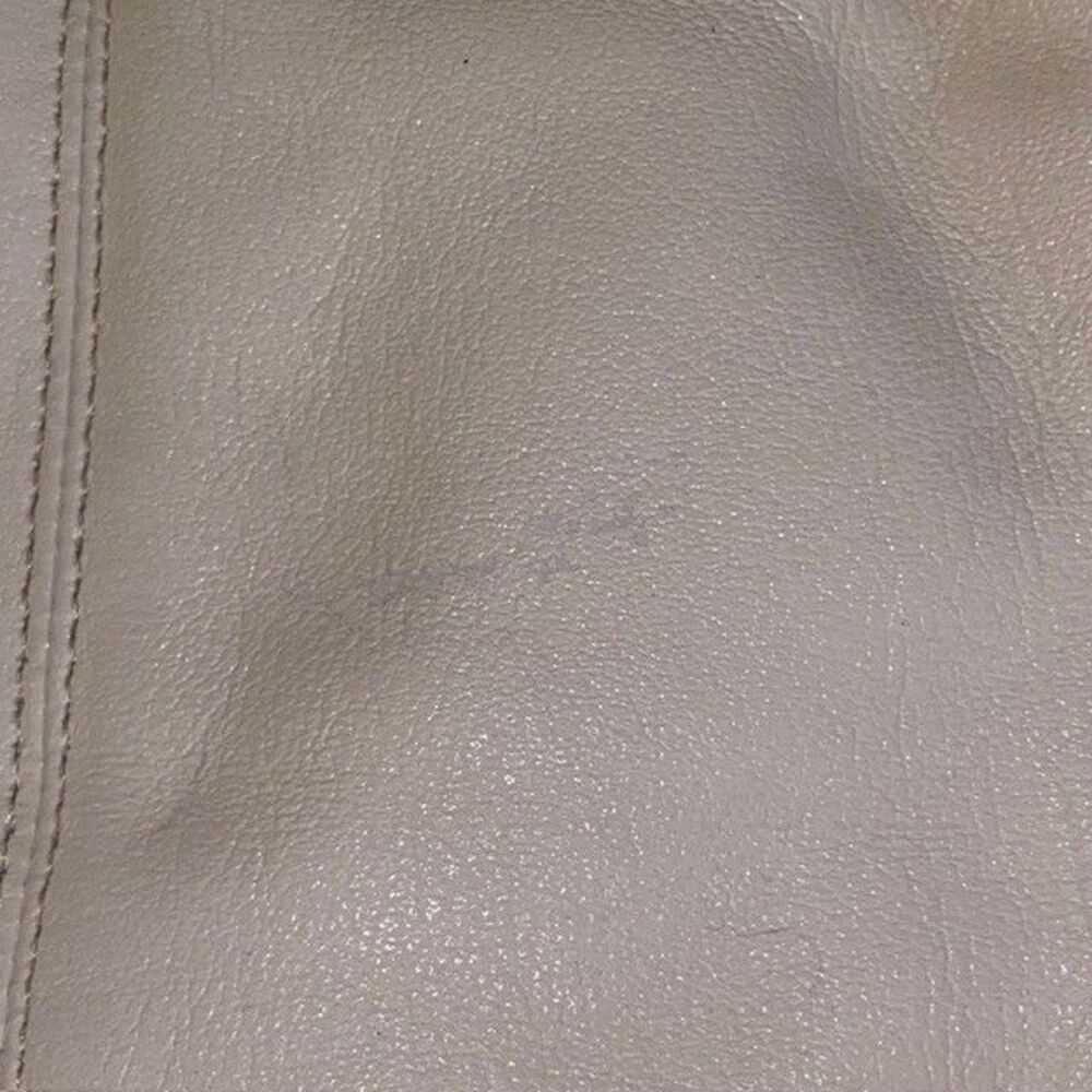 Vintage 80s BRIO! Cream Leather Shoulder Bag Snap Close Velvet Lining - Picture 3 of 7